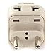 OREI Universal 2 in 1 Plug Adapter Type C for Europe, Turkey and More, CE Certified - RoHS Compliant (WP-C-GN)