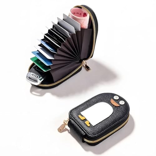 Cute Penguin Pu Credit Card Coin Wallet, Small Genuine Leather Wallet for Women, Card Storage Multi-Slot Portable Wallet (2 Pcs D)4