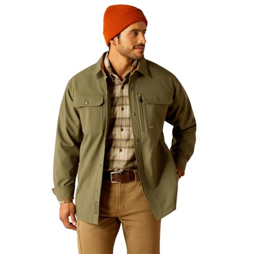 Image of ARIAT mens Rebar Classic Canvas Shirt Jacket