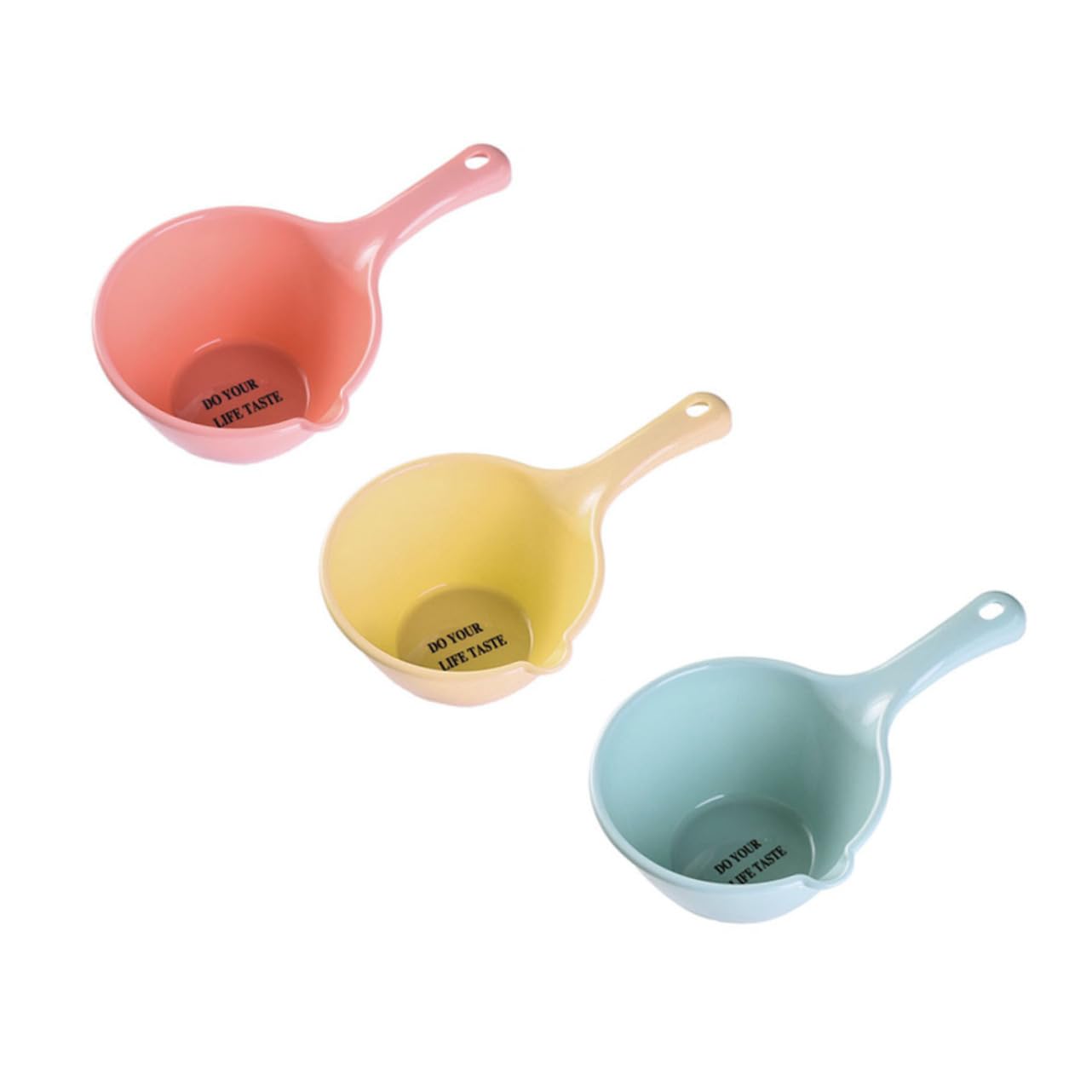 Cucharas de agua soperas y de baño con mango ergonómico para evitar derrames en casa