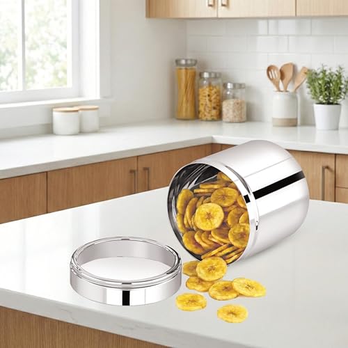 Image of Sizzle Flash Stainless Steel Canisters /Dabba /Storage Container for kitchen with See Through Lid 850 ML - 1pcs