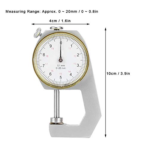 Calibrador de espesores, herramienta de medición para joyería en aleación de aluminio, comprobador de grosor, micrómetro de espesor, probador de espesor para joyería miniatura 2