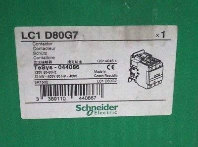 New SCHNEIDER ELECTRIC LC1-D80G7 CONTACTOR LC1D80G7