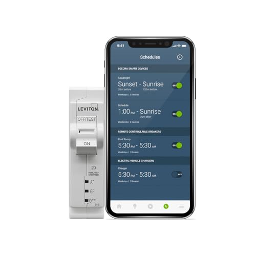 Leviton LB120-DST 2nd Gen Smart Circuit Breaker with Remote Control, Dual Function AFCI/GFCI, 1-Pole 20 Amp, 120-Volt, 10kA Interrupt Rating by Leviton - Used condition - US$129.44