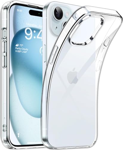 Image of ExpressB Back Cover for iPhone 15 Plus | Minimal Protect | Ultra Thin Anti Scratch Matte Finish Case for iPhone 15 Plus (Clear Soft TPU)