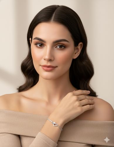 Image of KOURA 925 Sterling Silver Bracelet for Women & Girls | Sleek Adjustable Link Design | Timeless Silver Jewellery for Everyday Use, Work, Celebrations & Thoughtful Gifting