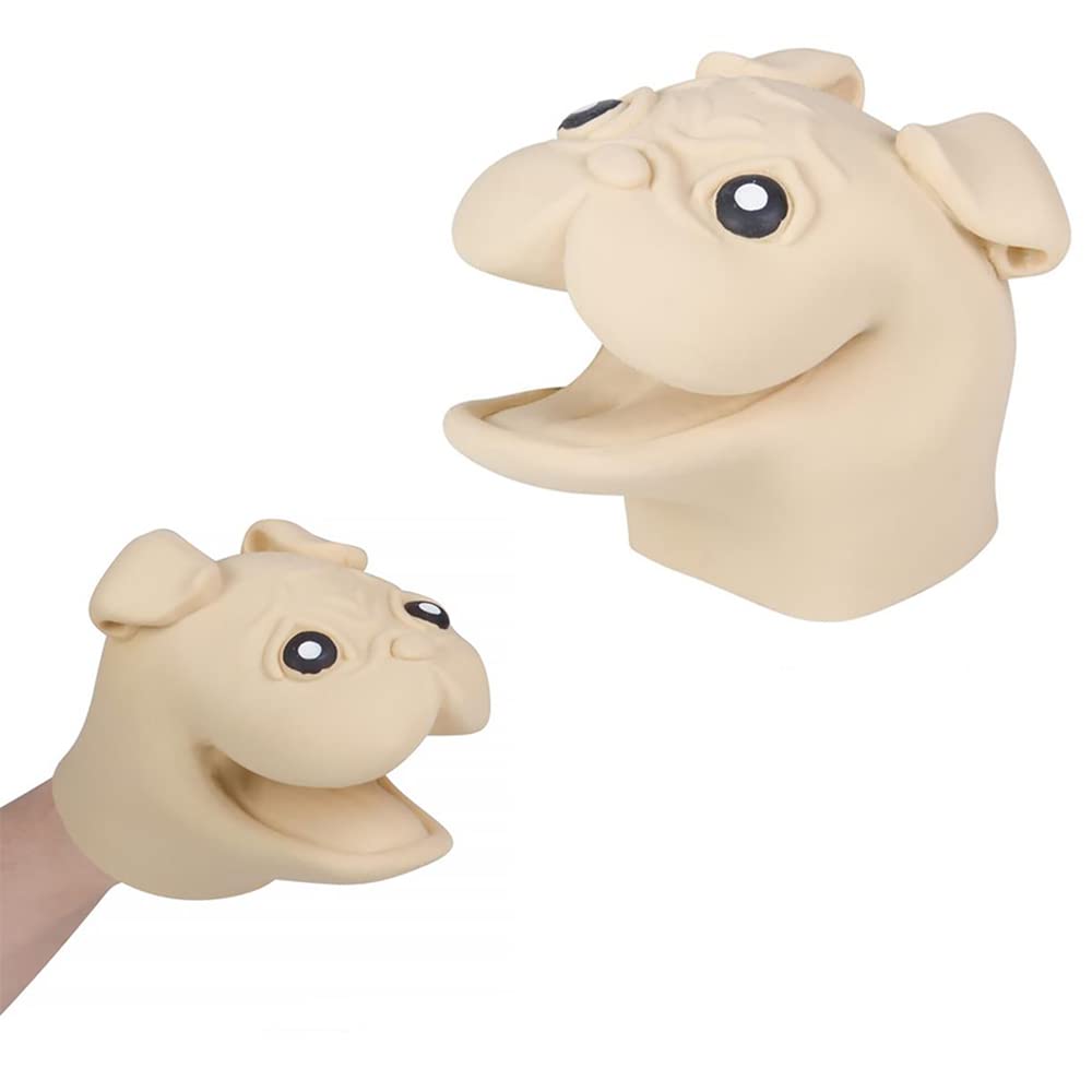Amazon.co.jp: パグ犬 ゴム製ハンドパペット ソフトで伸縮性のある動物