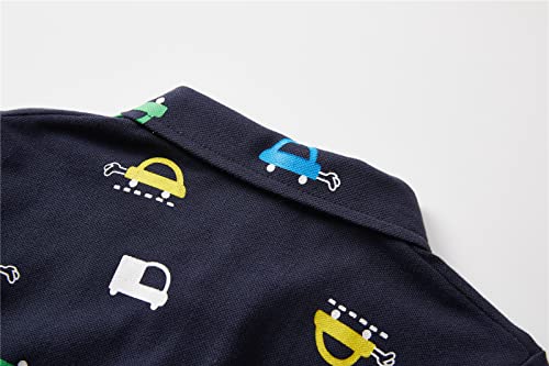 Mud Kingdom Little Boys Summer Polo Shirt School Holiday Navy Blue Casual Size 6 thumb #4