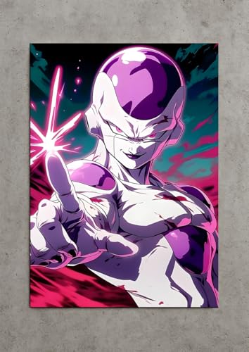 Image of NIJUKA Anime Printed Metal sheet Poster For Home And Room Decoration | For Anime Art Fans Boys And Girls (Friza)