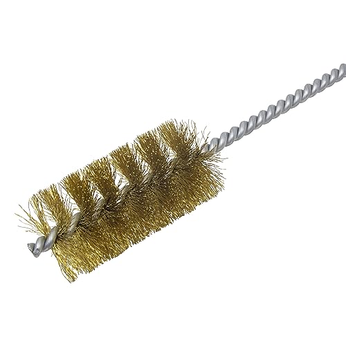 Image of Brush Research 84 Ring Handle Tube Brush, Brass, 1-1 /2 inch Diameter x 12 inch Overall Length (Pack of 1)