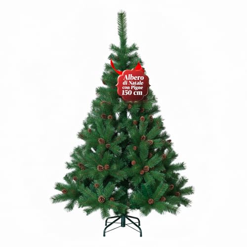 Avilia Albero di Natale Artificiale con Pigne di 150 cm con 438...