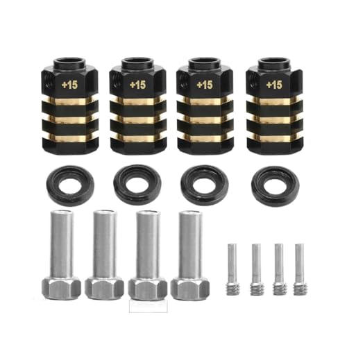 Para TRX4 Para TRX6 Kit De Adaptador De Extensión Ruedas Con Unidad Hexagonal Modificación Espaciadores Latón RC Extensores De Cubo Rueda Hexagonal Piezas De Coche RC Piezas Coche Teledirigido(15mm)