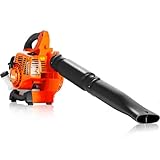 Getell Handheld Gas Leaf Blower – 26cc 2-Cycle Engine, 180 MPH, 380 CFM – Gas Powered Blower for Lawn Care, Leaf Cleanup, Driveways, and Light Snow Removal (GET268)