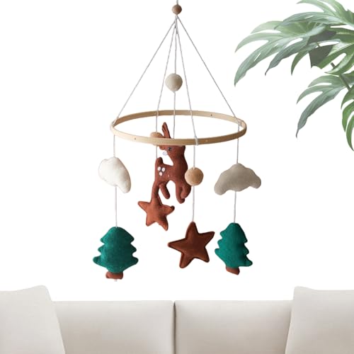 Móvil Para Cuna - Móvil Infantil Animales Del Bosque De Madera Decoración Habitación - Accesorios Manuales de Cochecito para Dormitorio Infantil Tiempo de Juego Silla de Auto Siesta Cumpleaños