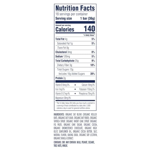 Zbar Chocolate Brownie Soft-Baked Snack Bars, Organic Granola Bars, 18ct | USDA Organic, No Artificial Flavors, Colors, or Preservatives, Non-GMO, 11g Whole Grains, Snacks for Kids - image 2