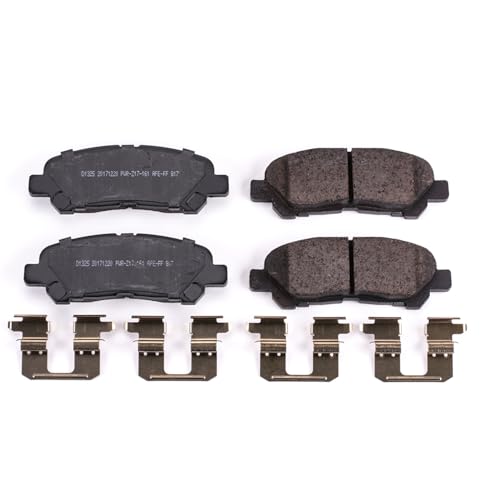 Image of PowerStop Rear Brake Pads for Toyota Highlander 2008-13 - Z17 Ceramic Brake Pads with Installation Hardware, 17-1325
