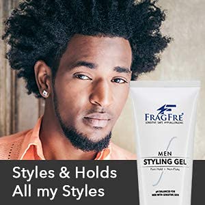 Fragfre Hair Gel For Men Firm Hold 8 Oz - Mens Styling Gel For Aggressive Hair Styles - Paraben Free Fragrance Free Hypoallergenic - Sensitive Skin Formula - No Irritations Or Hair Bumps! #TOP4