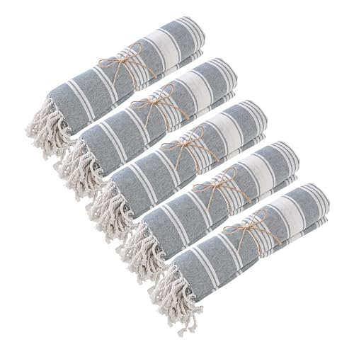 BUTLERS Surfside 5er Set Strandtuch, Hamamtuch aus 100% Baumwolle, 170x 90 cm