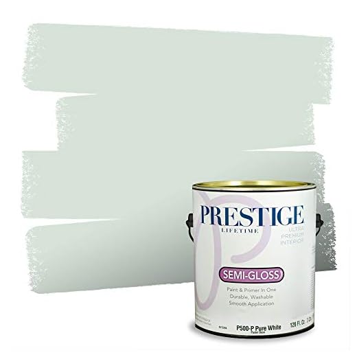 PRESTIGE Paints Interior Paint and Primer In One, 1-Gallon, Semi-Gloss, Comparable Match of Sherwin Williams* Dewy*