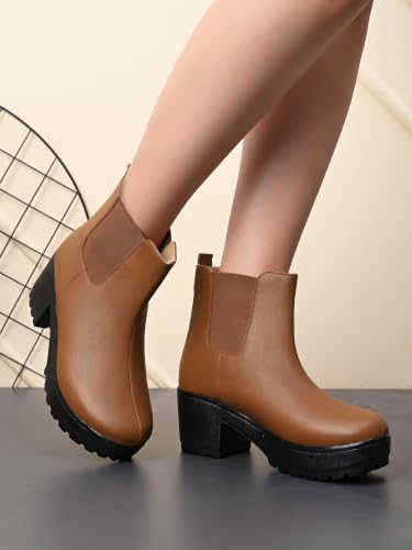Image of XE Looks 100% Vegan Leather Attractive & Stylish Boots for Women