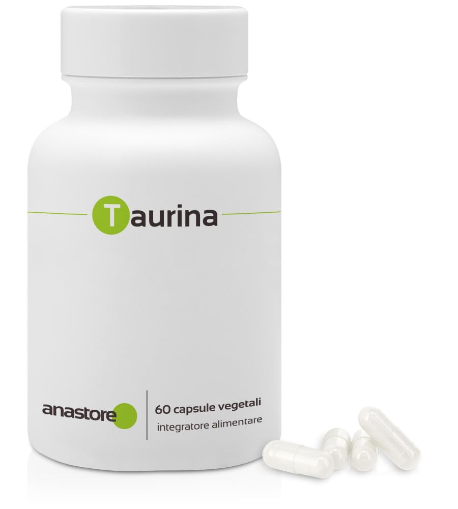 Taurina * 500 mg / 60 capsule * Adatto a vegani e vegetariani * Purezza garantita superiore al 99%