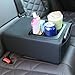 Upgraded Car Seat Armrest Organizer with Cup Holders & Phone Slot - Large Capacity Heightening Storage Pad for SUV/Truck/Home Sofa/Outdoor, Multifunctional Durable Car Accessories (Black)
