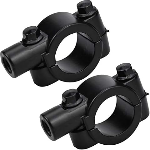 2Pcs 7/8" Universal Handlebar Mirror Bracket 10mm Motorcycle Handlebar Mount wing Mirror Holder Aluminum Clamp for 22 mm Handlebar Dirt Bike ATV Cover
