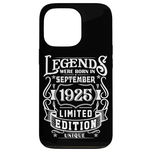 Carcasa para iPhone 13 Pro Cumpleaños Septiembre 1925 Edición Limitada Regalo Vintage