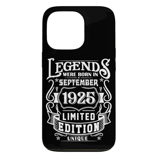 Carcasa para iPhone 13 Pro Cumpleaños Septiembre 1925 Edición Limitada Regalo Vintage
