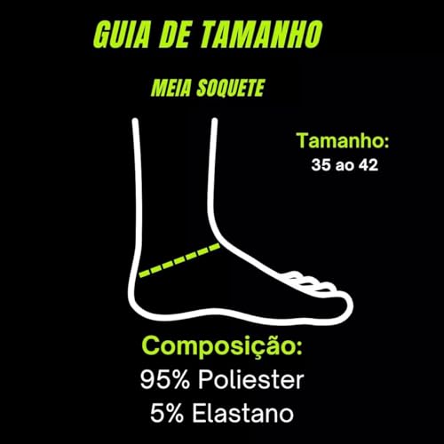 Kit 12 Pares Meia Sapatilha Invisível Unissex