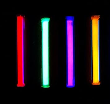 Luminous Tube, Multi-Color Glass Shell Luminous Rod, 3X11mm EDC Luminous Vial, Tiny Spontaneous Fluorescence, DIY Accessories 1 Tube Each Colour 4 in All, 4 Warm Colours