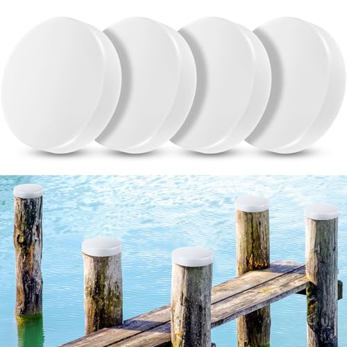 Landical Marine Dock Piling Cap (White, 8 x 8 x 1.77 Inch)