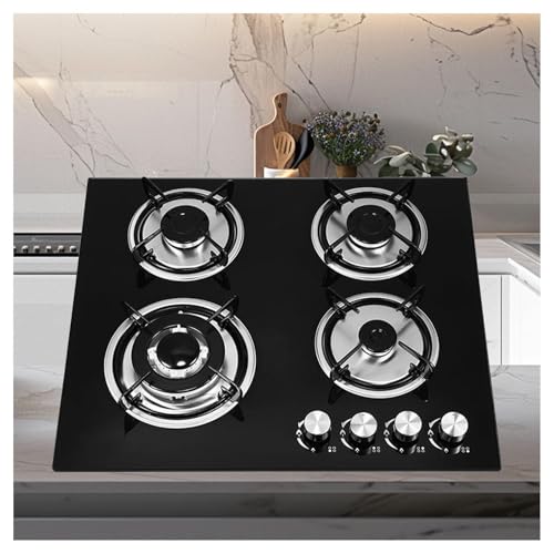 YSMSMZJK Placa De Gas Butano 4 Fuegos con Protección Automática contra Llamas Cocina De Gas Empotrado O Independiente fogones Gas butano
