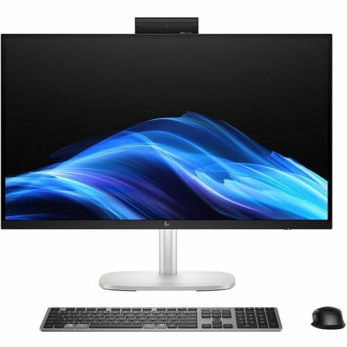 Image of HP EliteStudio 8 AiO G1i All-in-One Computer - Intel Core Ultra 7 265 - vPro Technology - 32 GB - 1 TB SSD - 27 inch QHD Touchscreen - Desktop - Pike Silver - Intel Q870 Chip - 2560 x 1440 - Windows 11 Pr