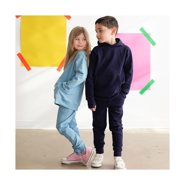 Mightly Fleece Pullover Hoodie | Boys & Girls’ Organic Cotton Sweatshirts w/Pockets, Fair Trade Certified for Toddler&Kids - Image 5