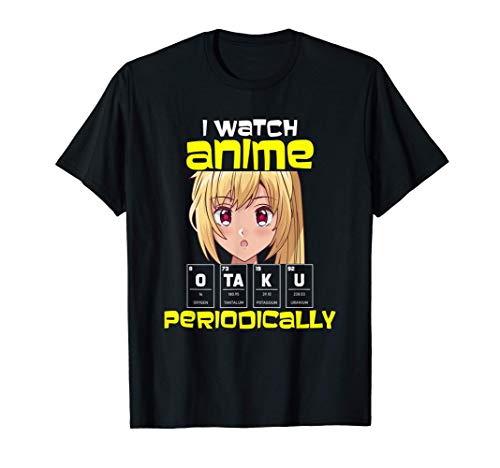Watch Anime Periodic Table Funny Otaku Japanese Kawaii T-Shirt