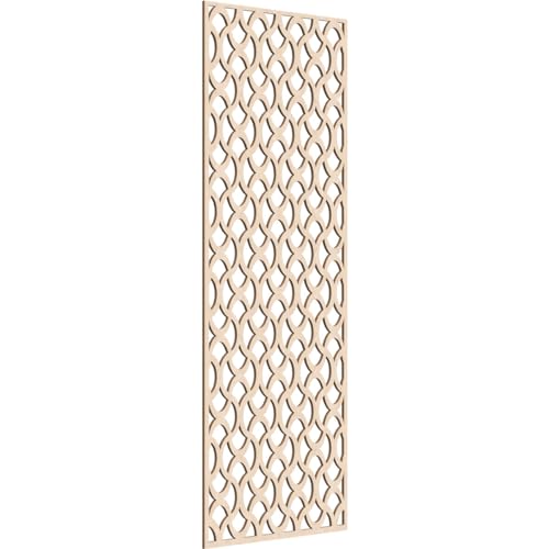 Image of Resort Decorative Pierced Fretwork Wood Wall Panels, 31 3 /8 inchW x 79 3 /8 inchH x 3 /8 inchT, Red Oak