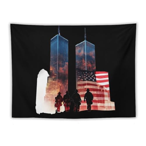 Tapiz Never Forget 911: póster de tela estético para colgar en salón o dormitorio