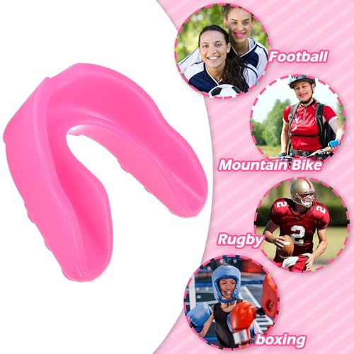 Frienda 10 Pcs Sport Mouth Guards Gum Teeth Armor Game Guard for Boxing Basketball Football Hockey Karate Basketball Rugby Match (White,Pink) by Frienda - Image 6