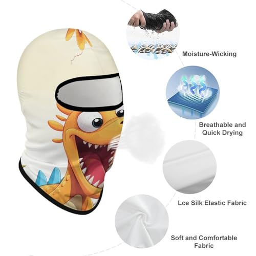 Balaclava Mask for Men Balaclava Ski Mask Cartoon Dinosaur Images Winter Face Mask Face Cover for Cycling miniatura 3