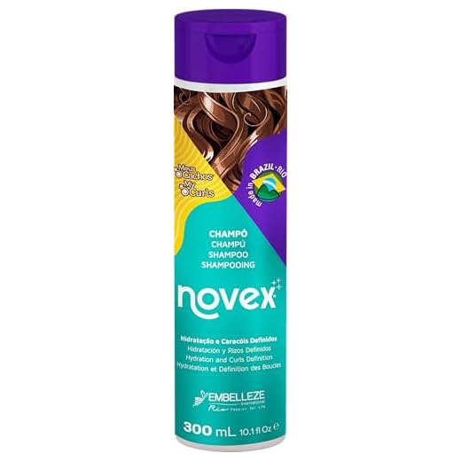 Novex Champú My Curls con Extracto de Arándano y una Mezcla de Aceites para Hidratación Profunda y Definición de Rizos, Adecuado para todas las Texturas de Cabello Rizado 300 ml