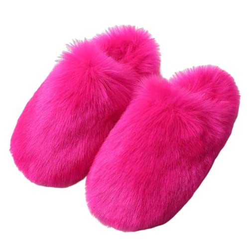 TangDao Women's Soft Plush Fleece Slide-on Sandal House Shoes Indoor or Outdoor Slide Slippers Womens Fuzzy Fluffy Furry Fashion Slippers
