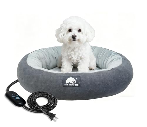 ZNOFAN Heated Cat Bed for Small Cats