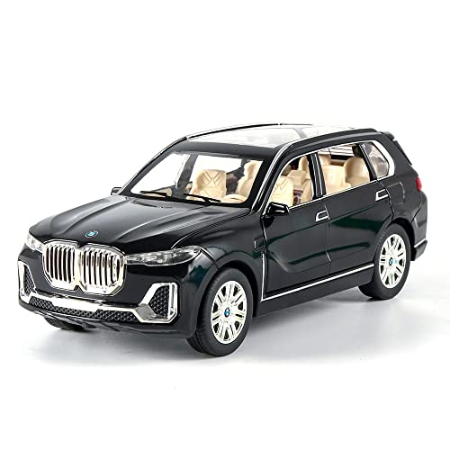 Image of Invite Enterprise Exclusive Alloy Metal 1:24 BMW X7 Model Car, Zinc Alloy Die-cast Toy Vehicles, Openable Doors, Music, Lights & Pull Back Toy Car with Sound & Light for Kids (BMW X7 SUV) - Multicolor