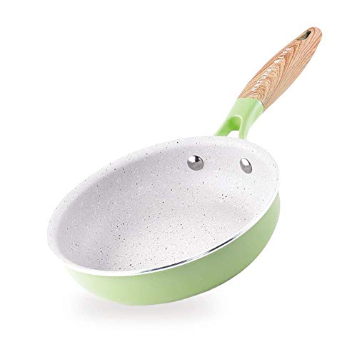 Caannasweis Nonstick Ceramic Pan, Nonstick Egg Pan/Omelette Fry Pan with Bakelite Handle, Best