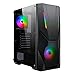 Price comparison product image CiT Master ARGB PC Gaming Case, ATX, 2 x 120mm ARGB Fans Included, 2 x ARGB LED Strips Included, 3 Pin AURA Sync, 8 Fan Support, Water-Cooling Ready | Black