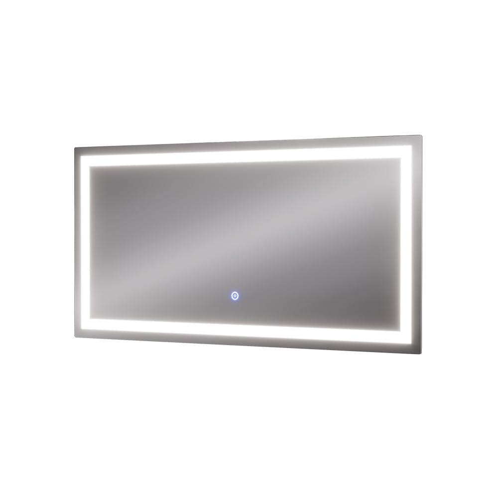 Vicco Specchio bagno Miral, Vetro, 80 x 40 cm con illuminazione frontale, per montaggio a parete con illuminazione LED integrata