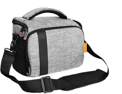 MMYUAK Bolsa para CáMara Bolsa for cámara portátil, Funda Impermeable for cámara, Mochila antigolpes for cámara, Resistente al Desgaste for cámara DSLR/SLR para DSLR/SLR/Mirrorless(Dark Grey)