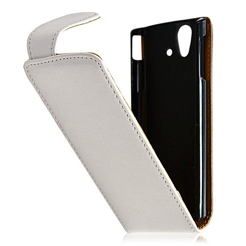 ATM Housse étui antidérapant pour Sony Ericsson Xperia Ray Blanc + Film