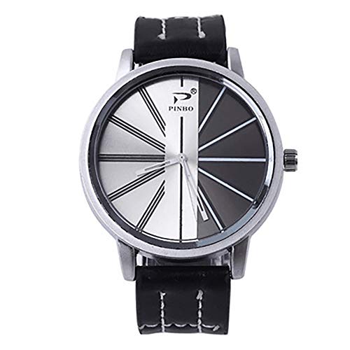 WANGF Quartz Analogique Montre Radioactive Rays, Bracelet en Cuir Artificiel, pour Homme Cover